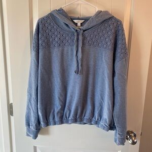 LC Lauren Conrad Light Blue Textured Hoodie